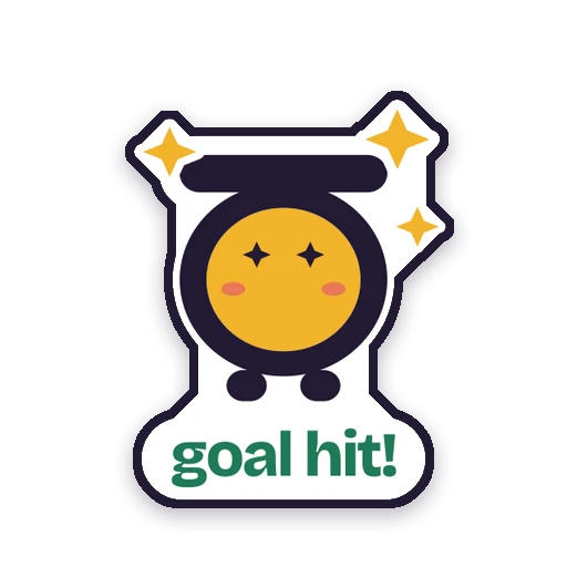 pottle sticker: goal hit!