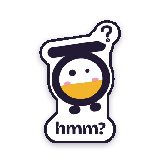 pottle sticker: hmm?