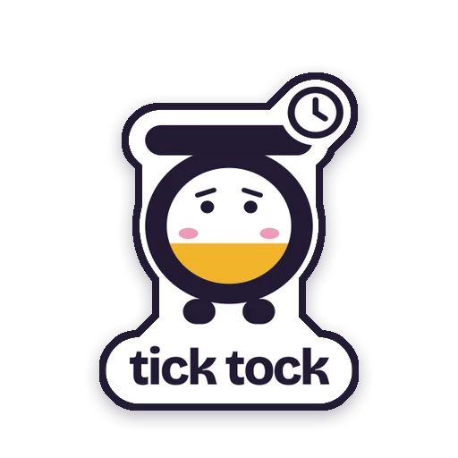 pottle sticker: tick tock